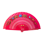 Wooden perforated floral fan