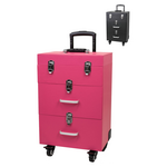 Fuchsia Pro Professional trolley suitcase for cosmetics and hair accessories 59x35x23cm