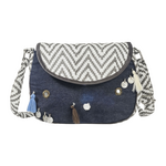 Cross body bag with geometric shapes