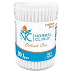 Normal Clinic cotton swabs in a cylindrical box 100pcs