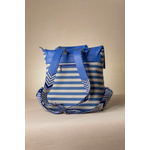 Μεγάλο Backpack με Καπάκι με Ρίγες