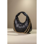 Οβάλ Τσάντα Χειρός και Ώμου με Αφαιρούμενη Αλυσίδα