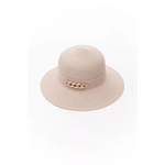 Γυναικείο Ψάθινο Καπέλο με Διακοσμητική Αλυσίδα