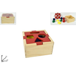 Interactive wooden box with Building Blocks 11x11x6cm
