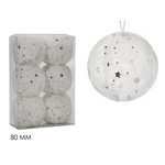 Christmas fluffy white balls 8cm
