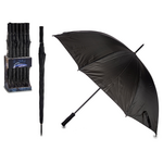 Black cane umbrella with straight handle
