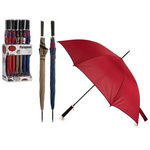 Two-tone cane umbrella with straight handle in 3 colors