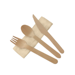 Stop to Shop Wooden Cutlery Set (fork, spoon, knife) disposable from 100% biodegradable materials
