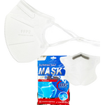 Protection Mask KN95 / FFP2 4PLY, metal nose plate 2 rubbers that do not bother the ears or the glasses ΕΝ149: 2001 + Α12009