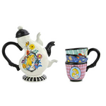 Disney Alice in Wonderland Ceramic Tea Set, 500ml Teapot with Lid + Tea Cup