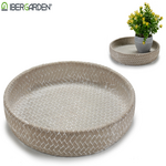 Decorative concrete tray in round shape, large size