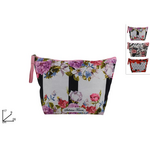 Floral toiletry bag in 3 designs 17x9x26cm