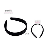 Headband with a width of 2 cm in black color