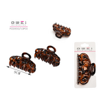 Hair clip with a length of 9 cm in brown color