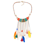 Ethnic fancy necklace with chains & tassels