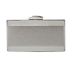 Snake clutch bag made of snake type 18.5x10cm & extra chain 120cm in silver color and non-goven protective case