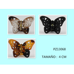 Hair clip in the shape of a butterfly with a length of 4 cm in 3 colors