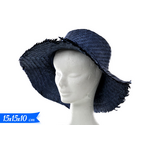 Straw hat in dark blue shade 15x15x10cm