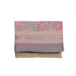 Coral wicker bag / envelope-gray with various designs 24x1x17cm