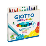 Markers Thick 12 pcs Blister Turbo Maxi Giotto