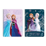 Frozen II spiral notebook with 2 subjects 60f in 2 designs 17x25cm