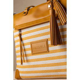 Μεγάλη Τσάντα Ώμου  με Ρίγες