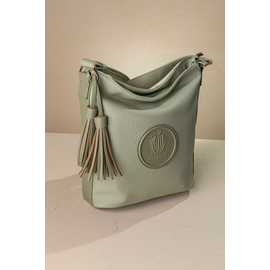 Μεγάλη Μαλακή Τσάντα Ώμου με Casual Logo