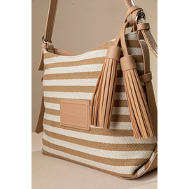 Τσάντα Ώμου και Χιαστί από Καραβόπανο