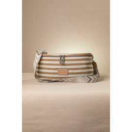 Crossbody Καραβόπανο με Ιμάντα και Ρίγες