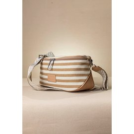 Crossbody Καραβόπανο με Ιμάντα και Ρίγες