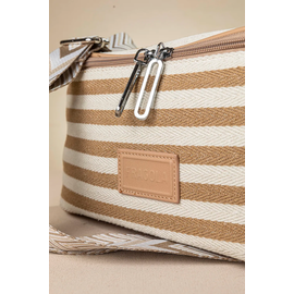 Crossbody Καραβόπανο με Ιμάντα και Ρίγες