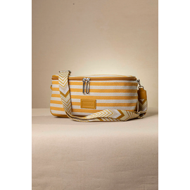 Crossbody Καραβόπανο με Ιμάντα και Ρίγες