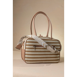 Μακρόστενη Τσάντα Ώμου και Χιαστί από Καραβόπανο