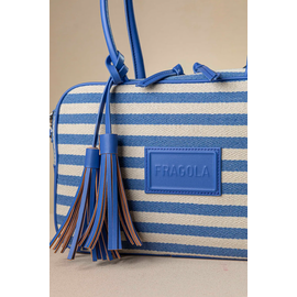 Μακρόστενη Τσάντα Ώμου και Χιαστί από Καραβόπανο