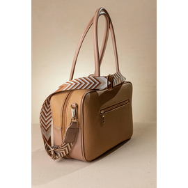 Μακρόστενη Τσάντα Ώμου και Χιαστί με Casual Logo