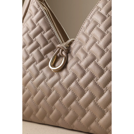 Τσάντα Ώμου με Καπιτονέ υφή