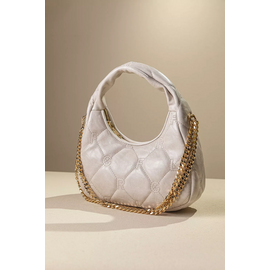 Οβάλ Τσάντα Χειρός και Ώμου με Αφαιρούμενη Αλυσίδα