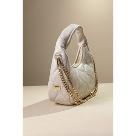 Οβάλ Τσάντα Χειρός και Ώμου με Αφαιρούμενη Αλυσίδα