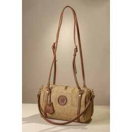 Κομψή Γυναικεία Τσάντα Ώμου με υφή Ψάθας