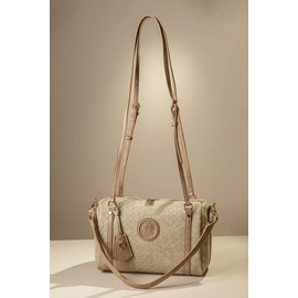 Κομψή Γυναικεία Τσάντα Ώμου με υφή Ψάθας