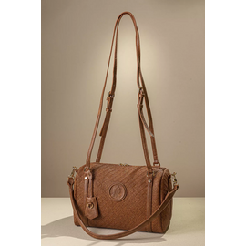 Κομψή Γυναικεία Τσάντα Ώμου με υφή Ψάθας