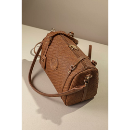 Κομψή Γυναικεία Τσάντα Ώμου με υφή Ψάθας