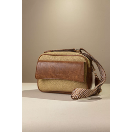 Τσαντα Χιαστί με Μπροστινή Θήκη με Καπάκι