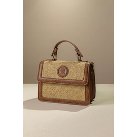 Τσάντα Χειρός με υφή Ψάθας