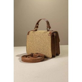 Τσάντα Χειρός με υφή Ψάθας
