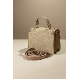 Τσάντα Χειρός με υφή Ψάθας