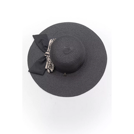 Ψάθινο Καπέλο με Διακοσμητική Κορδέλα