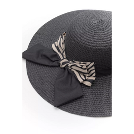 Ψάθινο Καπέλο με Διακοσμητική Κορδέλα