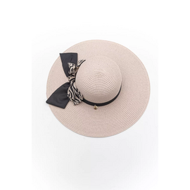Ψάθινο Καπέλο με Διακοσμητική Κορδέλα