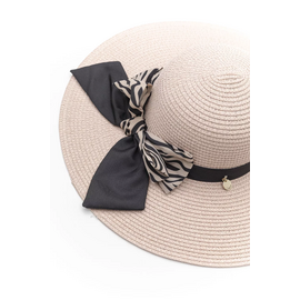 Ψάθινο Καπέλο με Διακοσμητική Κορδέλα